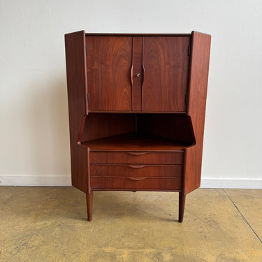 Danish Modern Gunni Omann Teakwood Corner Cabinet