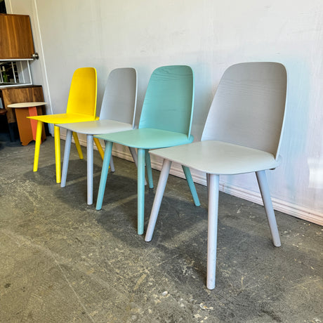 Muuto Set of 4 Nerd Multi color dining chairs