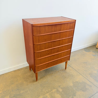 dresser tallboy Danish Modern Teak 6 Drawer Tallboy Dresser – enliven mart