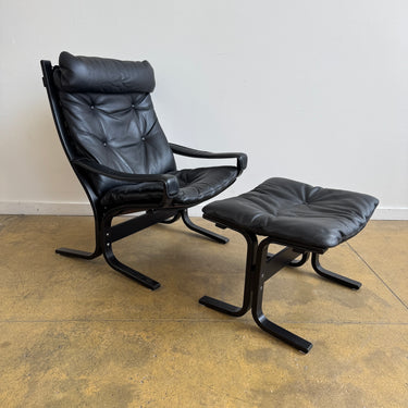 Ingmar Relling Siesta High back Chair with Arms & Ottoman