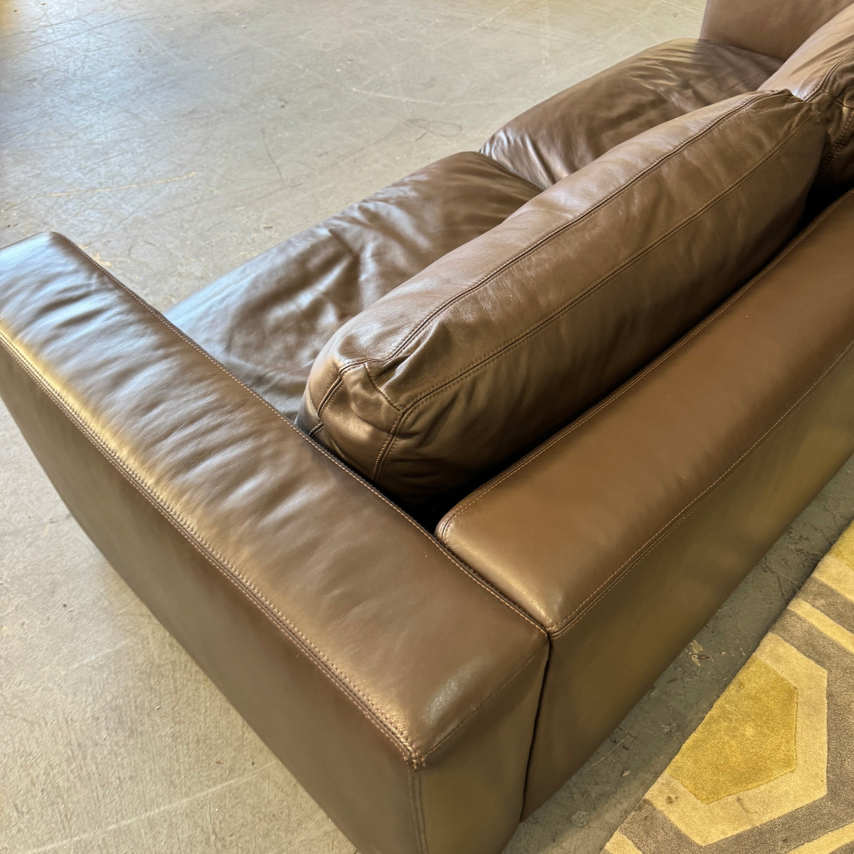 Design Within Reach Reid Leather Sofa