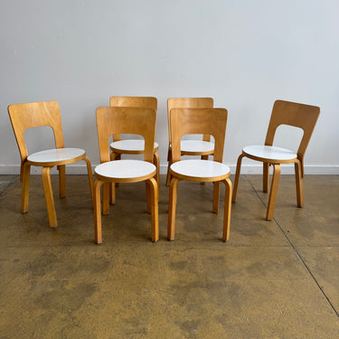 Authentic! Vintage Artek "Set of 6" Aalto Chair 66