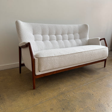 Rare! Danish Modern Kurt Olsen for Slagelse Møbelværk, Model 214 Sofa, 1960s (Fully Restored)