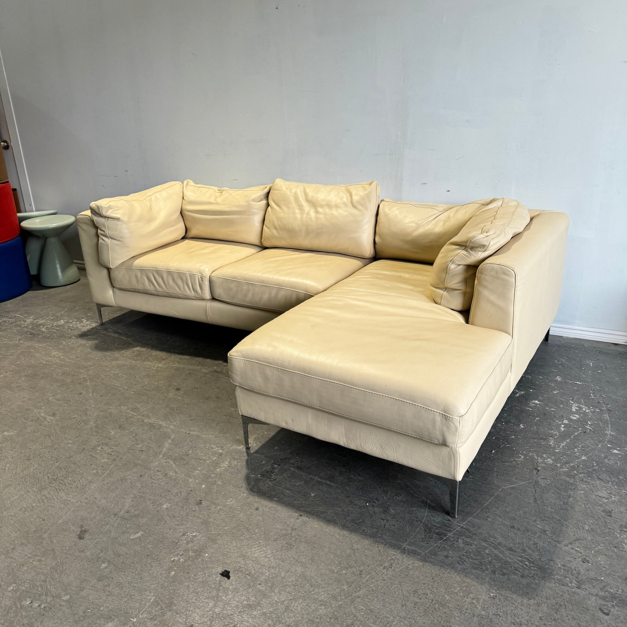 Design Within Reach 2 Piece American Leather Albert Sectional by Ted Boerner