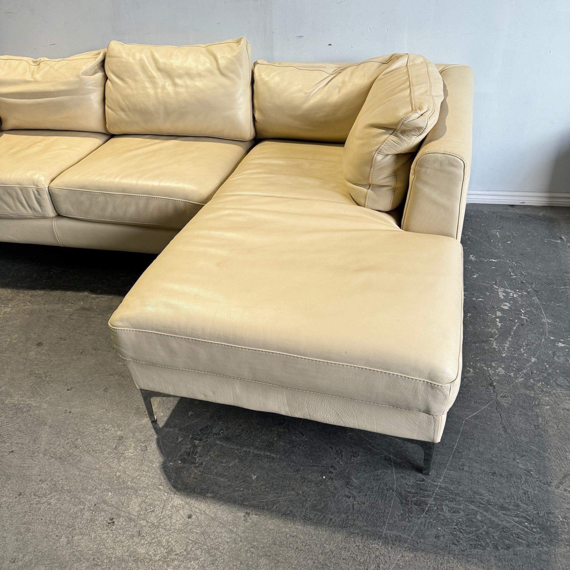 Design Within Reach 2 Piece American Leather Albert Sectional by Ted Boerner