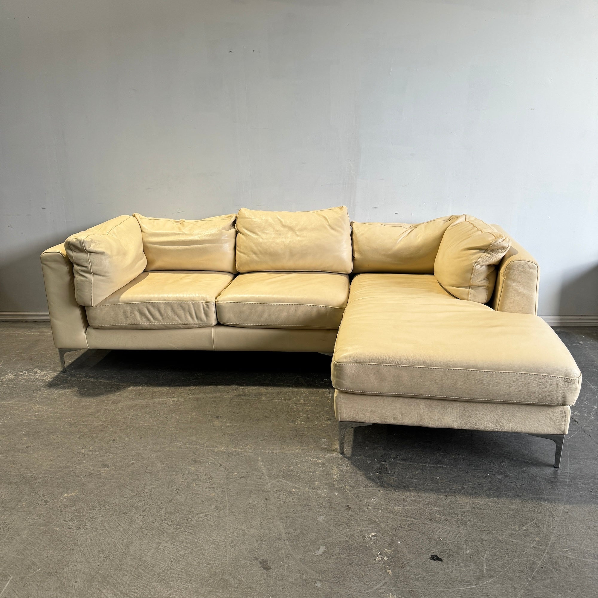 Design Within Reach 2 Piece American Leather Albert Sectional by Ted Boerner