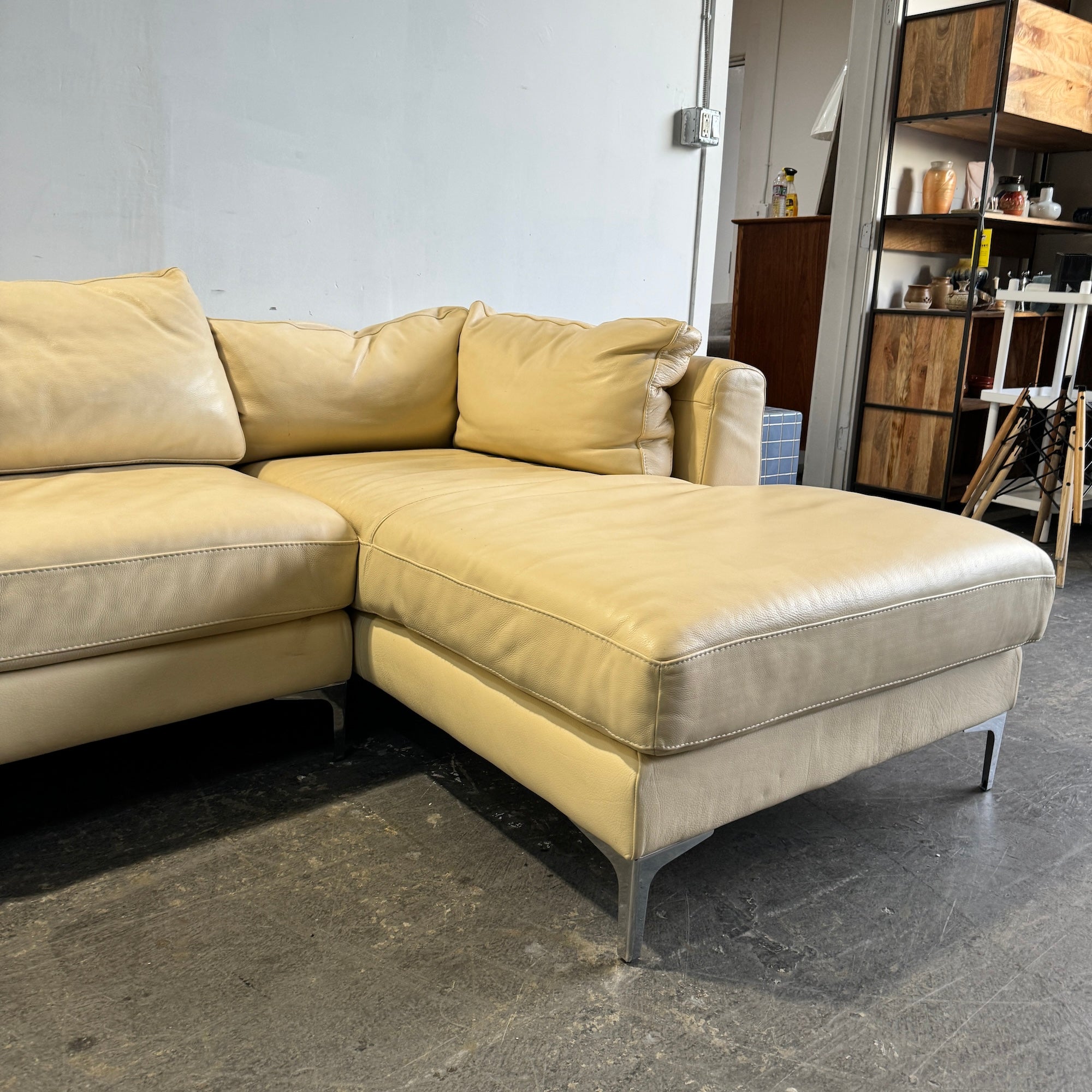 Design Within Reach 2 Piece American Leather Albert Sectional by Ted Boerner