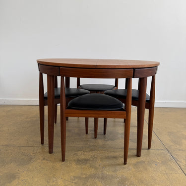 Danish Modern Hans Olsen for Frem Røjle "Roundette" Dining Table + 4 Chairs