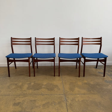 Danish Modern Set of 4 Dining Chairs by Skovby (New Upholstery)