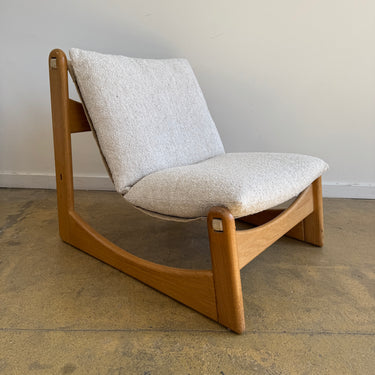 Vintage Carl Straub Brutalist Style Lounge Chair (New Upholstery)