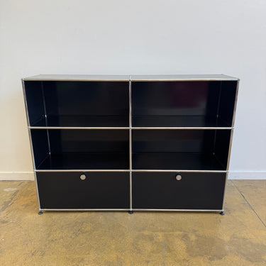 USM Haller 2X3 High Storage Shelf - Graphite Black