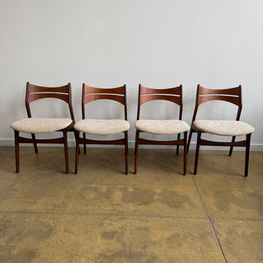 Danish Modern Erik Buch Set of 4 Model 310 Teak dining chairs (New Upholstery)