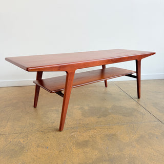 Danish Modern Teak Surfboard with Magazine Shelf (Refinished)