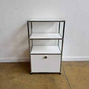 USM Haller Tall Shelf – White with Perforated Top