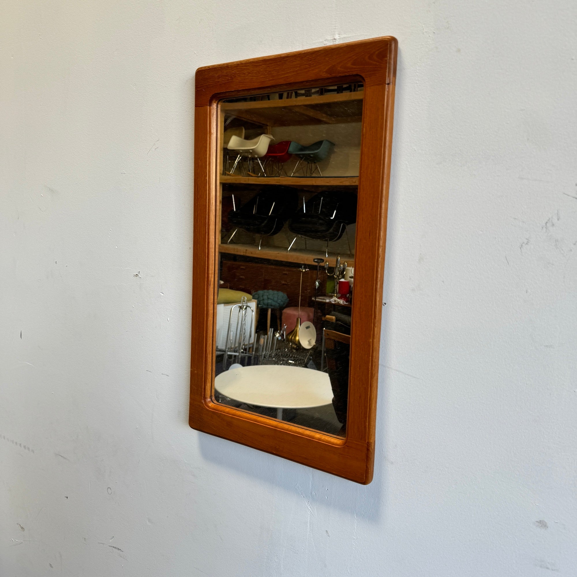 Danish Modern Pedersen and Hansen Mid Century Danish Teak Mirror