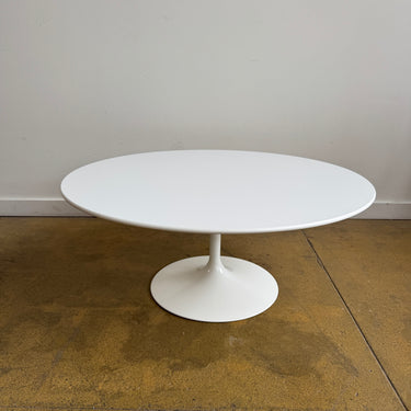 Authentic Knoll Saarinen Round Coffee Table-  White Laminate