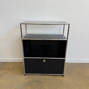 USM Haller Tall Half Size Credenza (Graphite Black)