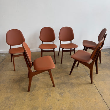 Danish Modern Arne Hovmand-Olsen Model 75 Teak Dining Chairs