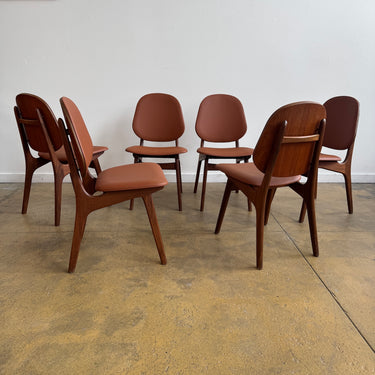 Danish Modern Arne Hovmand-Olsen Model 75 Teak Dining Chairs