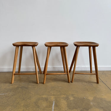 Iconic Tractor Walnut Counter Stools