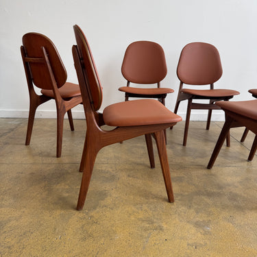 Danish Modern Arne Hovmand-Olsen Model 75 Teak Dining Chairs
