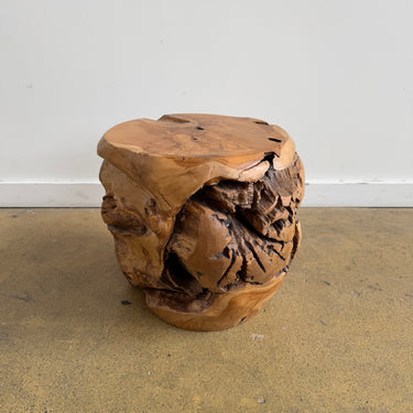Organic Solid Teak Root Side Table / Stool