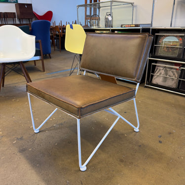 Garza Marfa Upholstered Saddle Leather Lounge Chair