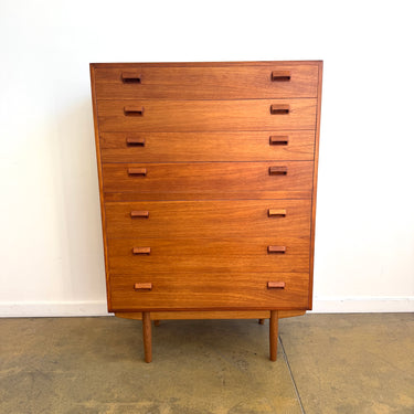 Danish Modern Borge Mogensen High Teakwood 7- Drawer Dresser  (Refinished)
