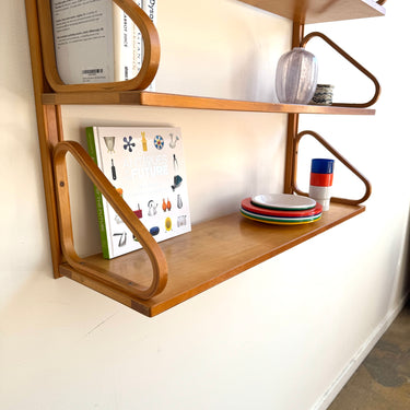 Rare! Vintage Artek Alvar Aalto "Model 112" 3 Wall shelf