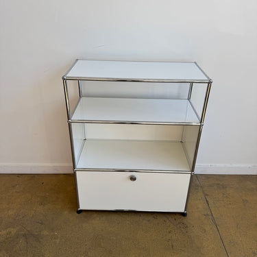 USM Haller Tall Half Size Credenza (Pure White)