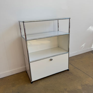 USM Haller Tall Half Size Credenza (Pure White)