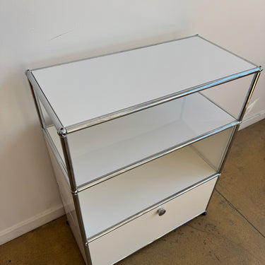 USM Haller Tall Half Size Credenza (Pure White)