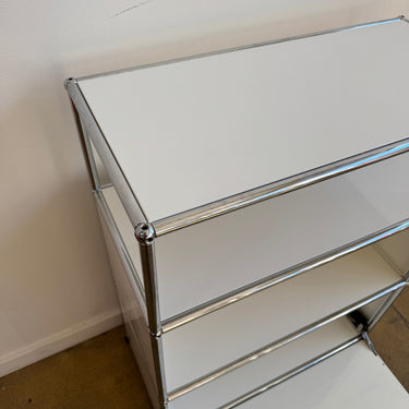 USM Haller Tall Half Size Credenza (Pure White)