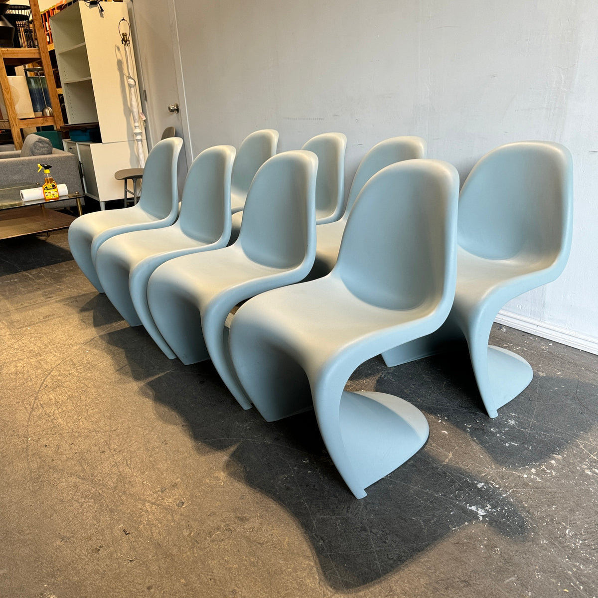 Stackable Panton Authentic! Vitra Verner Panton Set of 8 stacking chairs – enliven mart