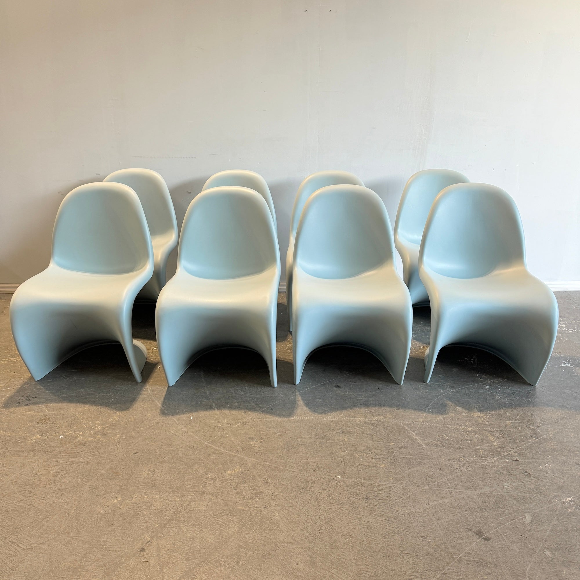 Stackable Panton Authentic! Vitra Verner Panton Set of 8 stacking chairs – enliven mart