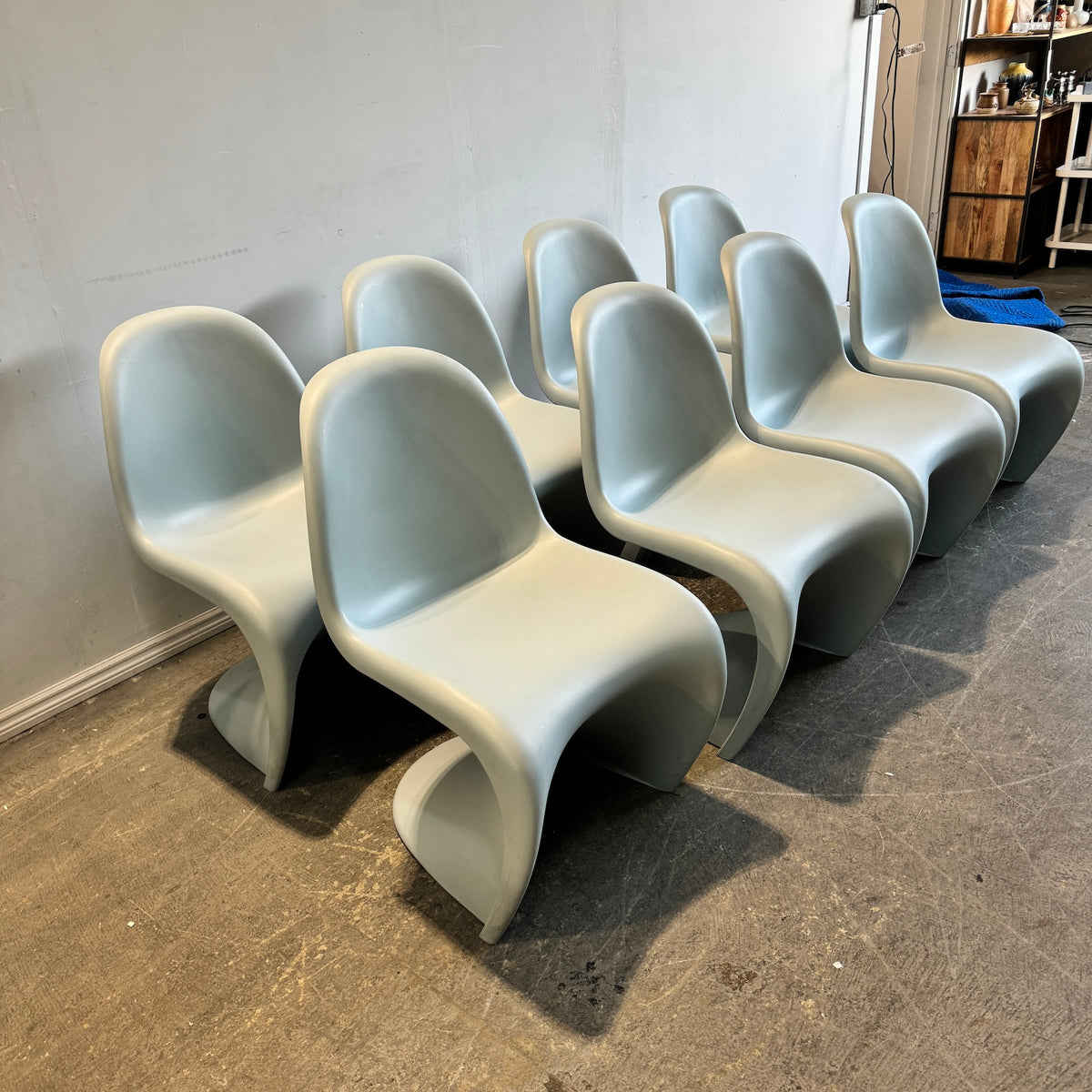 Stackable Panton Authentic! Vitra Verner Panton Set of 8 stacking chairs – enliven mart
