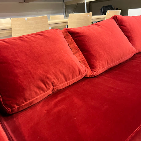 Organic Modernism Florence Red Velvet Sofa