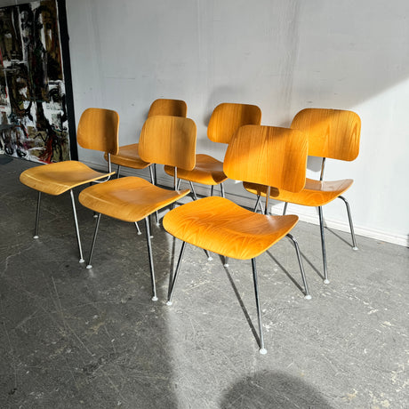 Herman Miller Eames Molded Plywood Set of 6 Dining chairs