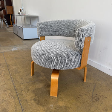 Vintage Ikea "Fridene" Chunky Boucle Swivel Chair by Carina Bengs (New Upholstery)