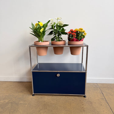 USM Haller 1X2 Planter - Steel Blue