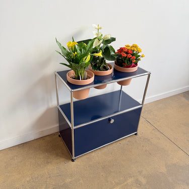 USM Haller 1X2 Planter - Steel Blue