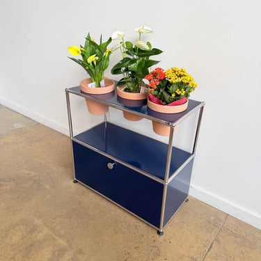 USM Haller 1X2 Planter - Steel Blue
