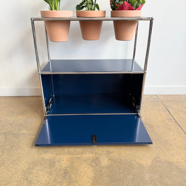 USM Haller 1X2 Planter - Steel Blue