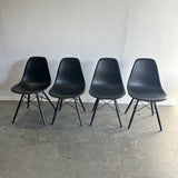 Authentic Herman Miller set of 4 Eames plastic molded chairs