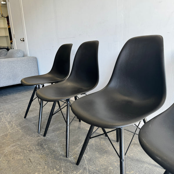 Authentic Herman Miller set of 4 Eames plastic molded chairs