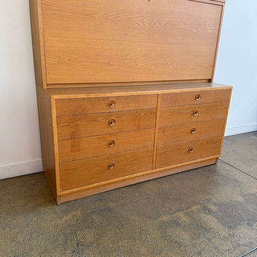 Danish Modern Børge Mogensen Oak Secretary Cabinet for Søborg Møbler