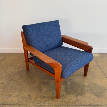 Danish Modern Lounge Chair in Teak by Arne Wahl Iversen for Komfort (Restored)