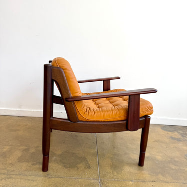 Danish Modern Ingemar Thillmark Lounge Chair in Mustard Leather (Two Available)