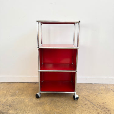 USM Haller Compact Tall Storage 10 Depth - Ruby Red