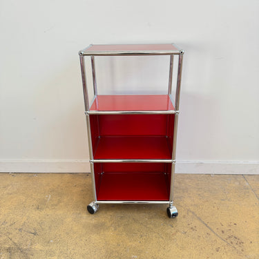 USM Haller Compact Tall Storage 10 Depth - Ruby Red
